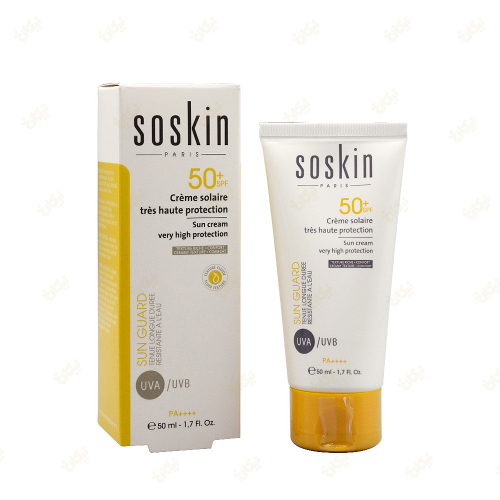 کرم-ضد-آفتاب-SPF50-بی-رنگ-(مناسب-پوست-های-مختلط-و-چرب)-ساسکین-۵۰-میل