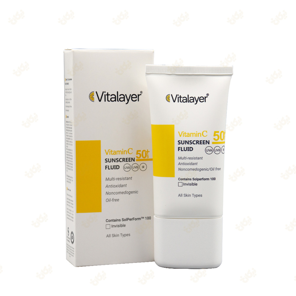 فلوئید-ضد-آفتاب-SPF50-حاوی-ویتامین-C-ویتالیر-50ml-(بی-رنگ)